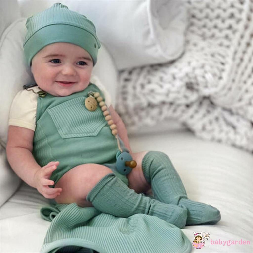 BABYGARDEN-0-18months Unisex Baby Romper, Adjustable Shoulder Straps Sleeveless Patchwork Ribbed Bodysuit Outfit