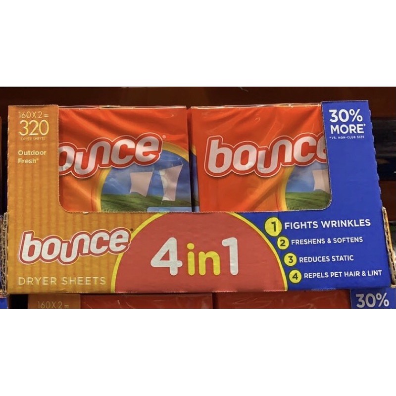 Giấy thơm sấy thơm quần áo Bounce [160 tờ, USA]