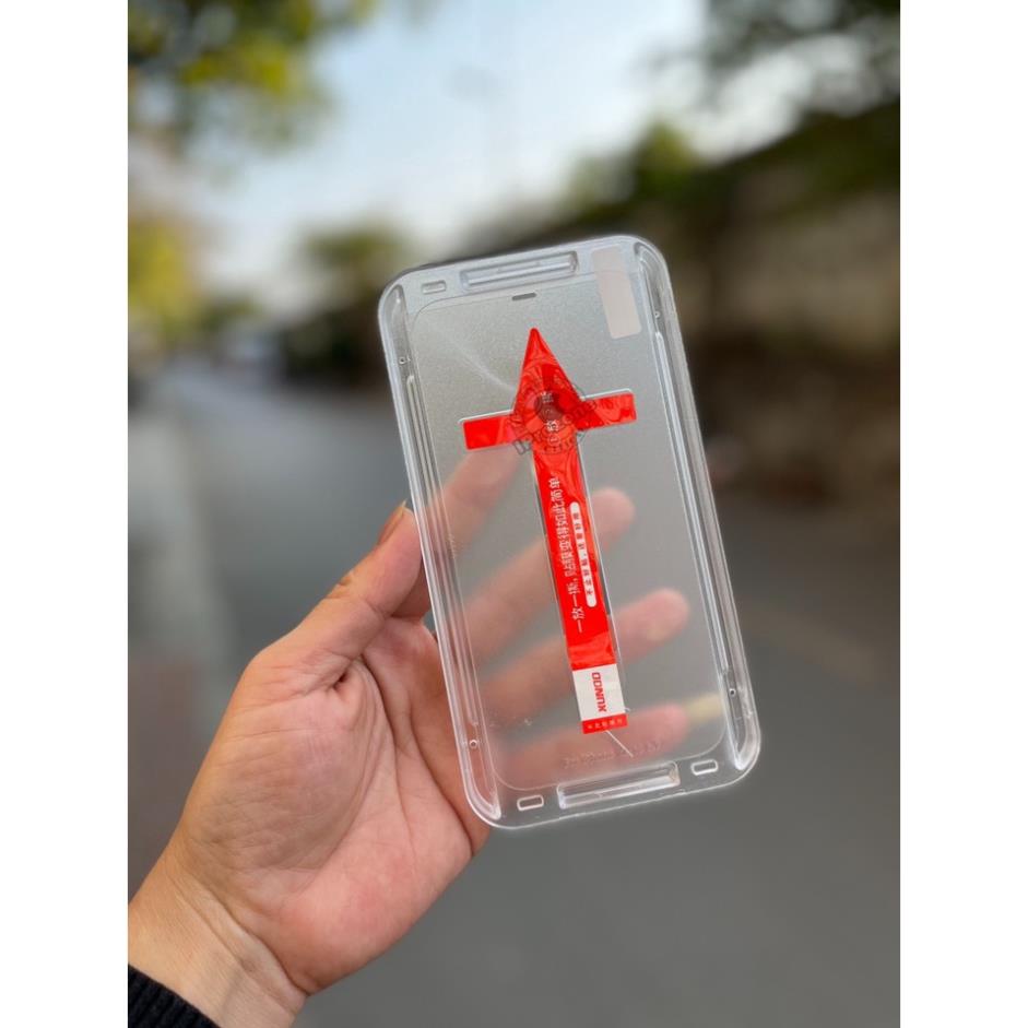 Kính cường lực chống bụi màng loa kèm khung dán tại nhà - Chính hãng Xundd cho IPhone 13 Promax / 13 Pro /13 / 12 Promax