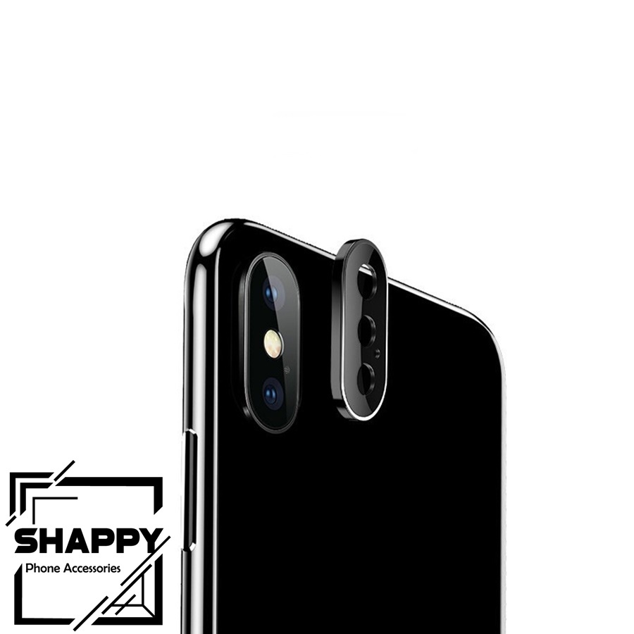 Viền Chụp Camera IPhone Kính Đen Nguyên Khối X/XS/XsMax