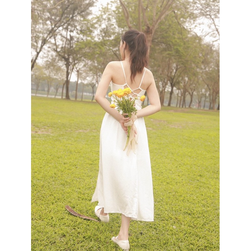 VÁY ĐI CHƠI/ĐI BIỂN - NERITA DRESS - VÁY MAXI HAI DÂY ĐAN LƯNG DÁNG DÀI - V0122