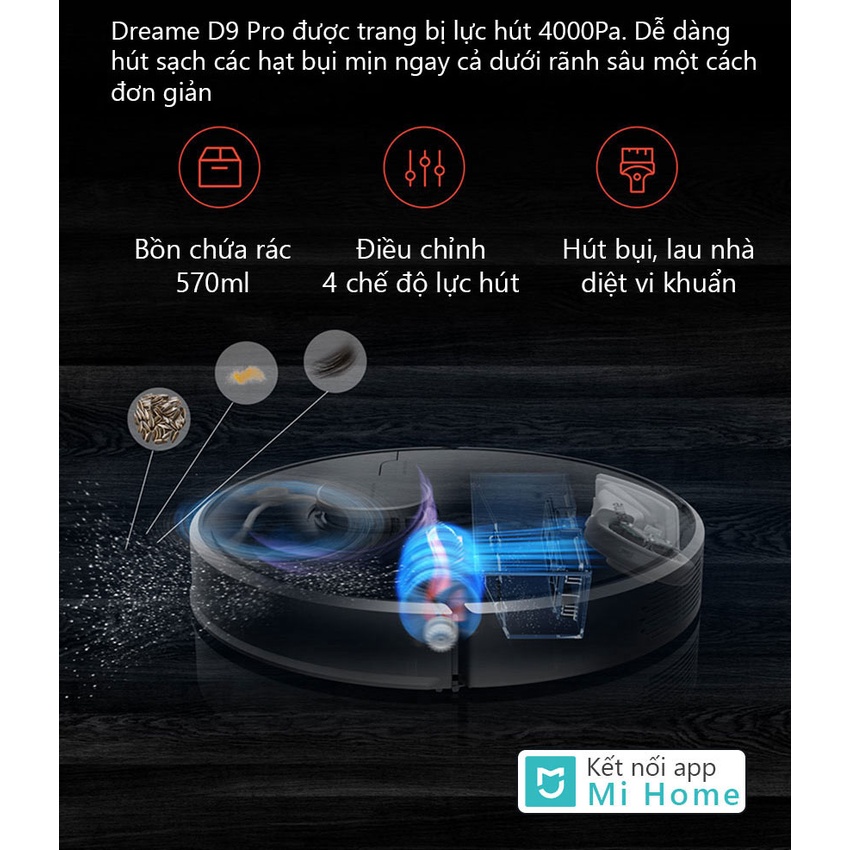 Robot hút bụi lau nhà thông minh Dreame D9 Pro chính hãng- Bảo hành 12 tháng