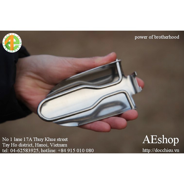 Xẻng câu xẻng dã ngoại inox gấp