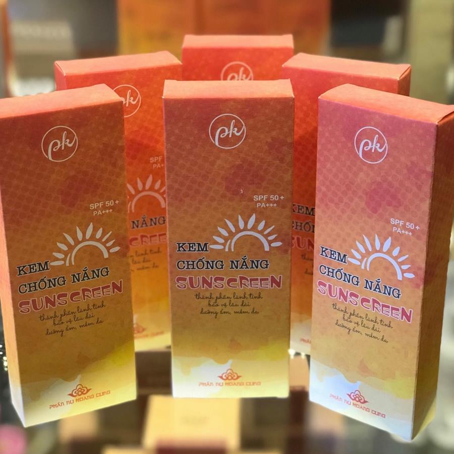 Kem chống nắng Phấn Nụ Hoàng Cung SPF50+ bảo vệ khỏi tia UV PA+++ dưỡng ẩm không bí da 60ml