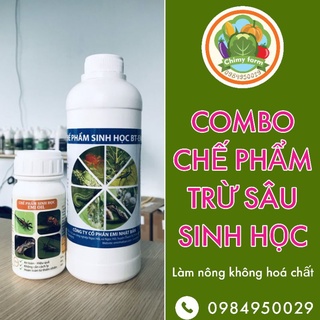 Combo chế phẩm sinh học trị ruồi vàng, bọ xít muỗi, nhện...Oil: 250ml, BT: 1l