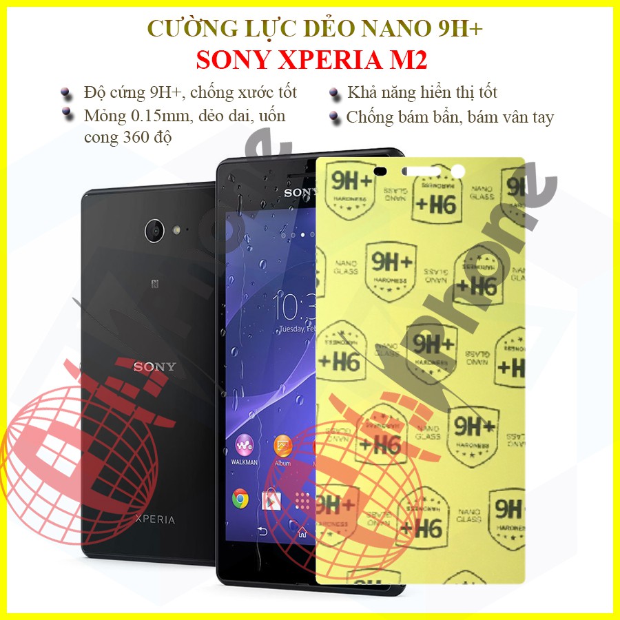Dán cường lực dẻo nano trong suốt cho Sony M2