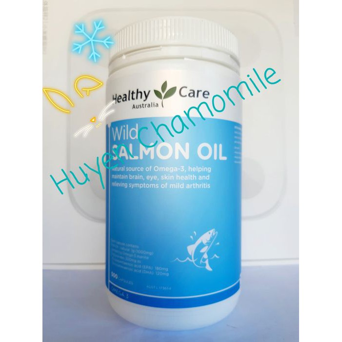 Bill Úc - Dầu_cá_hồi_tự_nhiên_Healthy_Care_Wild_Salmon_Oil_1000mg_500_viên