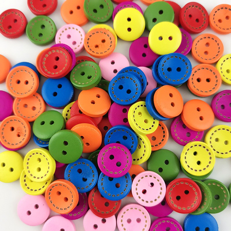 Set 100 Nút Nhiều Màu Sắc Dùng Để May Vá