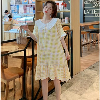 [ ĐẦM BẦU CAO CẤP] Váy cổ bèo đuôi cá