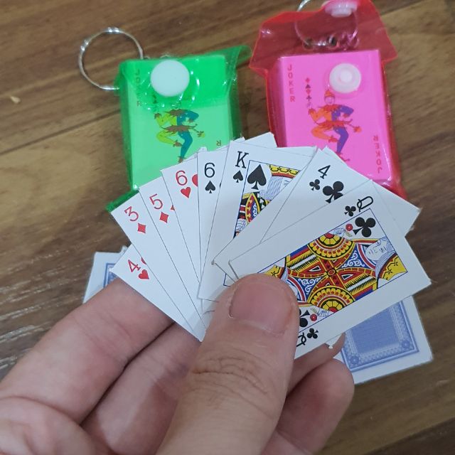 Bộ bài mini treo móc khóa độc đáo siêu cute