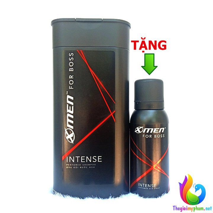 Dầu Gội Xmen For Boss Intense 380g - Tặng Xịt Xmen For Boss 40ml