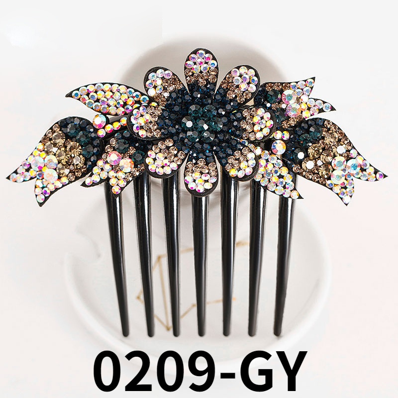 Cài Tóc Đính Đá Hình Hoa Xinh Xắn Chống Trượt Phong Cách Hàn Quốc Mới