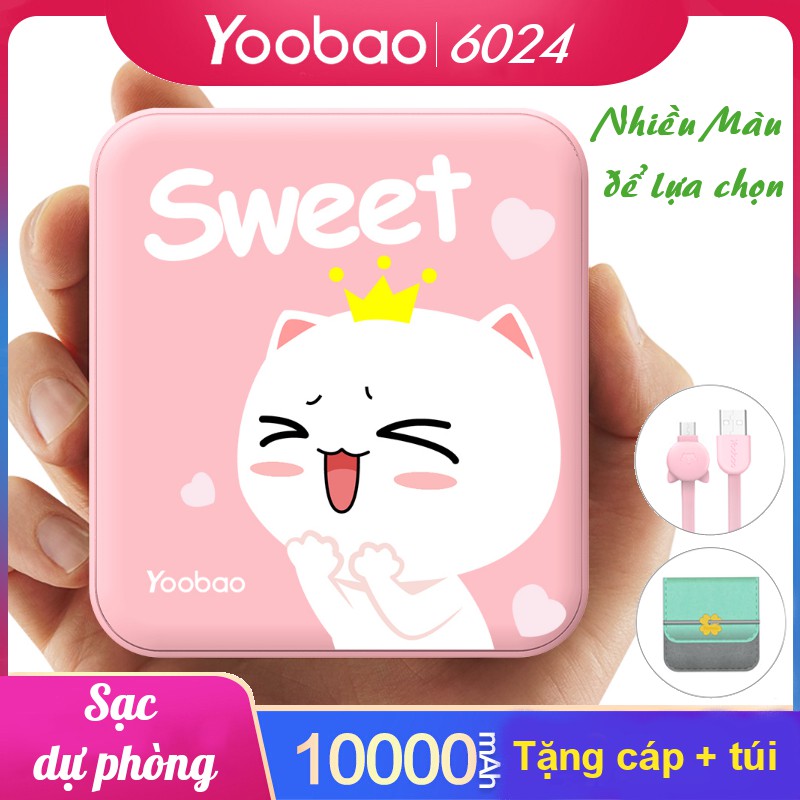 Sạc dự phòng YOOBAO YB-6024 10000mAh (TẶNG TÚI ĐỰNG PIN) - Chính Hãng | BigBuy360 - bigbuy360.vn