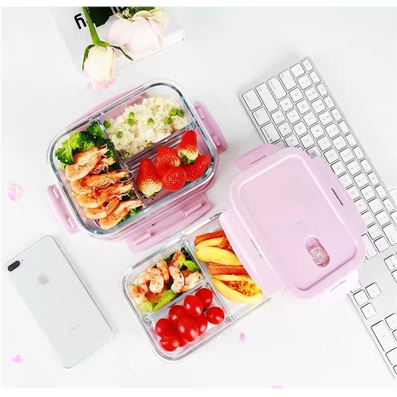 Hộp Cơm Giữ Nhiệt Thủy Tinh Hộp Cơm Văn Phòng - Hộp Cơm Thủy Tinh Hộp Đựng Thức Ăn Đựng  VT268