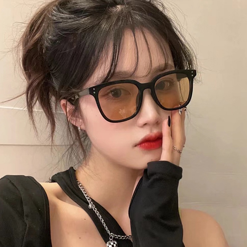 Kính Mát Gọng Vuông Màu Gradient Thời Trang Mùa Hè Cho Nam Và Nữ