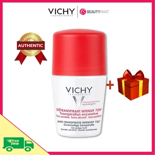 Lăn khử mùi, ngăn mồ hôi Vichy đỏ 72h có mùi thơm 50ml chính hãng Pháp - BeautyMart
