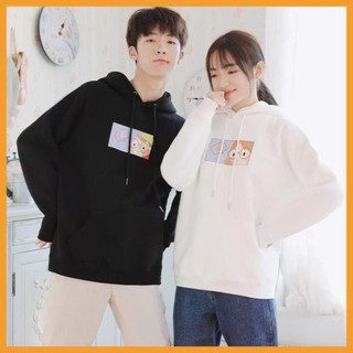 💥FREESHIP💥Áo Hoodie Cặp Đôi Nam Nữ Đẹp phong cách Hàn Quốc cá tính, Chất nỉ đẹp ấm mã HD17 - Tặng vòng xinh