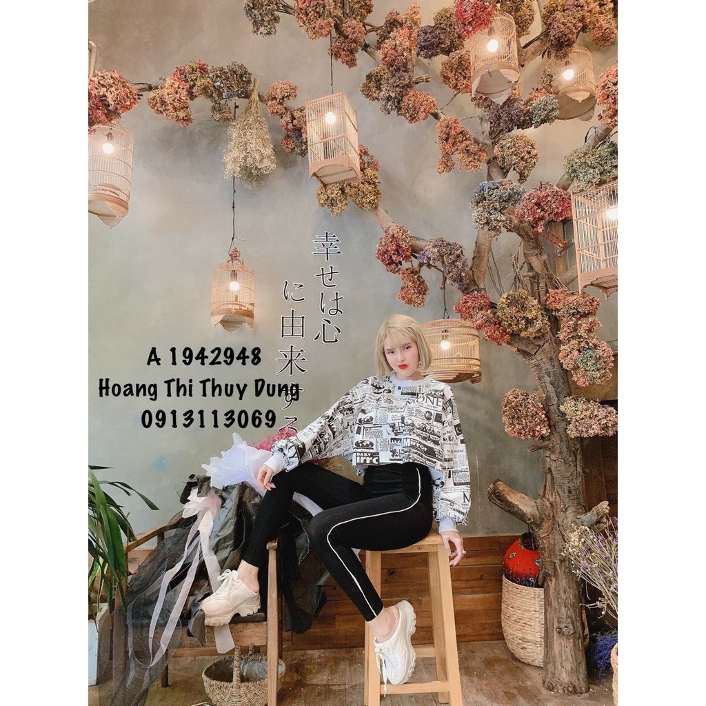 Áo Thun Tay Dài Form Croptop In Hình Báo Cá Tính TTS0726