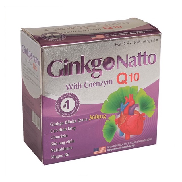 Viên uống Ginkgo Natto Q10 With Coenzym 360mg