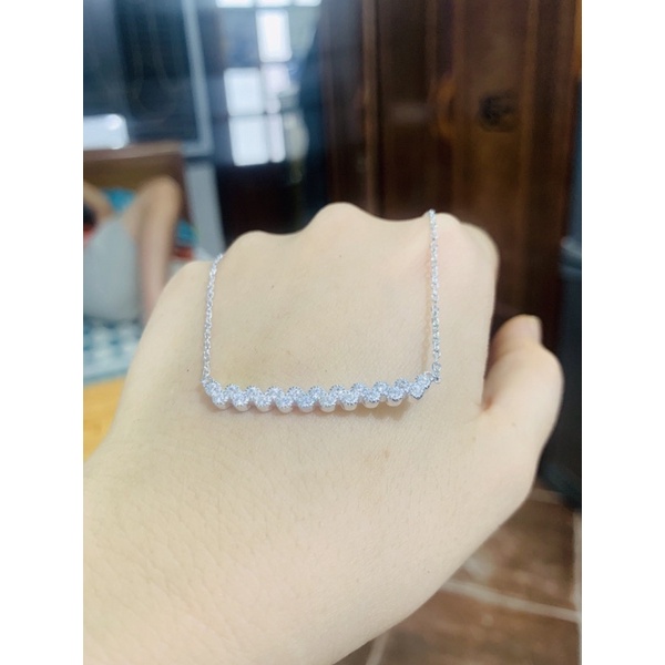Dây chuyền dải đá cz sóng bạc chuẩn đẹp