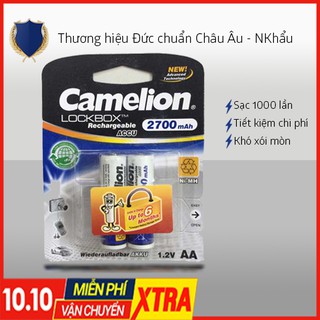 Pin sạc aa Camelion chuẩn Châu Âu 2700mAh, Pin sạc lại aa - Hàng Đức Nhập Khẩu