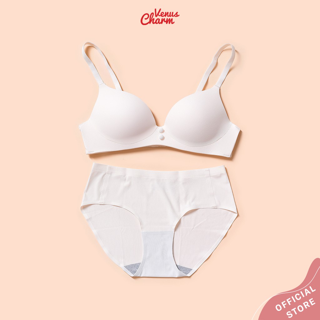 Bộ quần áo lót nữ Venus Charm 1803 đệm mỏng không gọng ôm ngực tự nhiên | BigBuy360 - bigbuy360.vn