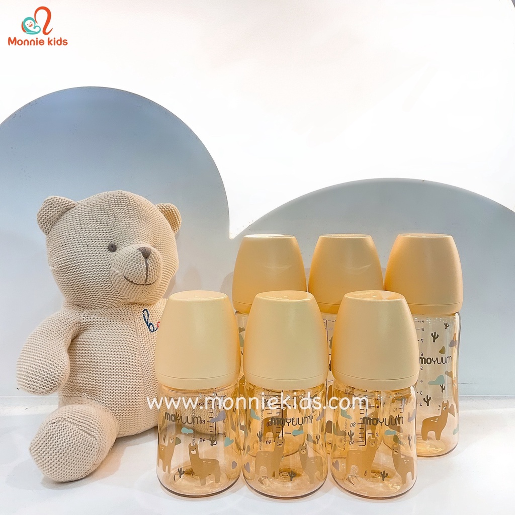 Bình sữa cho bé Moyuum lạc đà Llama PPSU, bình sữa cho trẻ sơ sinh 170ml 270ml - Monnie Kids