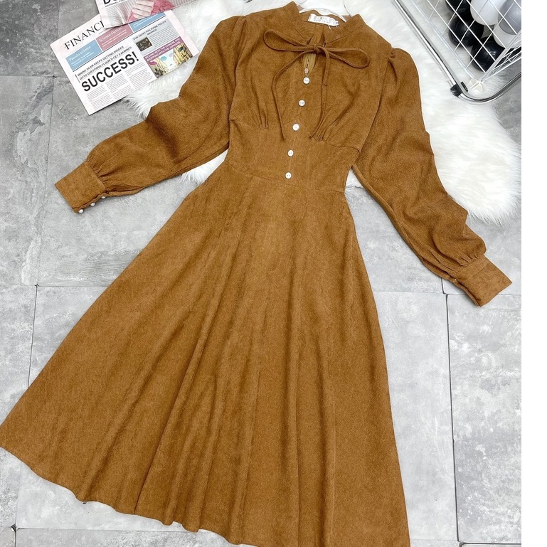 Đầm [váy] nữ hàng thiết kế cao cấp đi đám cưới, dự tiệc đi chơi đều sang chảnh, dáng dài sang trọng chất dạ nhung | BigBuy360 - bigbuy360.vn