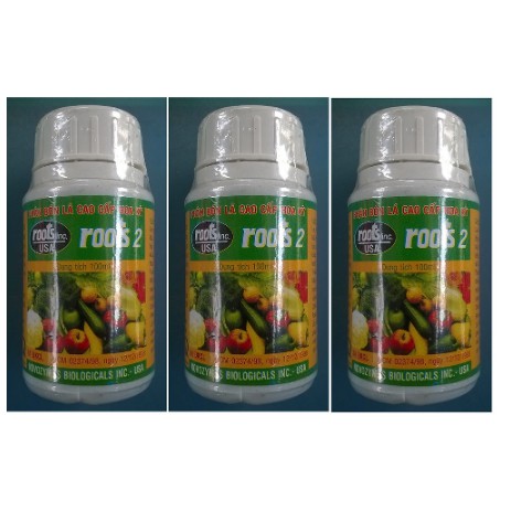 COMBO 3 chai ROOTS 2 dung tích 100ml / chai ROOTS2 - Kích rễ cao cấp ROOT cho cây trồng của Novozyme USA