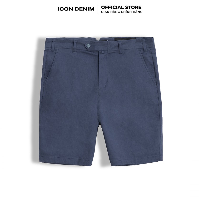 Quần Short Tây Nam ICON DENIM Chất Linen Lưng Tab