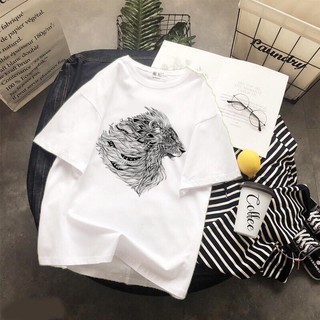 Áo thun cotton unisex - hổ - sư tử - phong cách - hoa văn sư tử