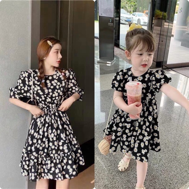 [SIÊU PHẨM] Set Váy Hoa Cúc Mẹ Và Bé 🌼