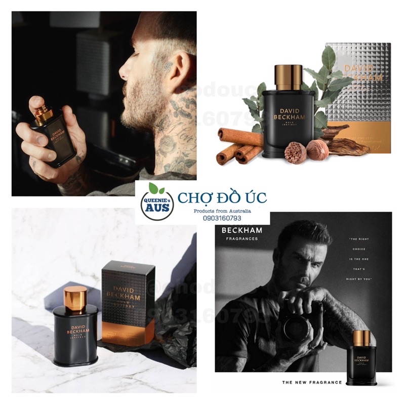 Nước hoa nam David Beckham INSTINCT - ESSENCE - EDT 75ml - nhập Úc tem Chemist