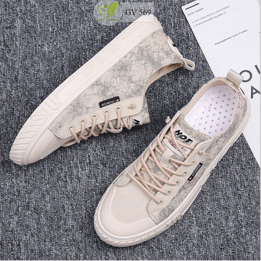 Giày Lười Vải Nam Họa Tiết Hoa Văn LOVEFASHION Giầy Vải Size Từ 38 Đến 43 GV569 | BigBuy360 - bigbuy360.vn
