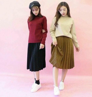 Chân váy dập ly
