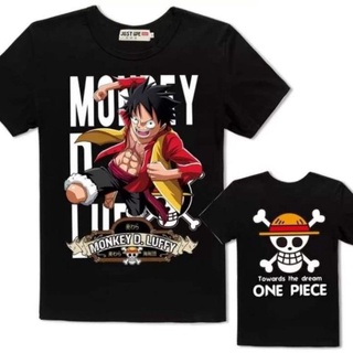 Áo thun đen in hình one piece, áo luffy, zoro phong cách cá tính