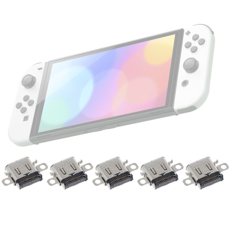 Bộ 5 Cổng Sạc USB Chuyên Dụng Cho Tay Cầm Chơi Game Switch OLED