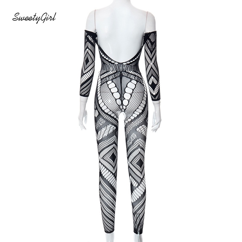 Jumpsuit Tay Dài Cổ Chữ V Khoét Sâu Màu Trơn Quyến Rũ Thời Trang 2022 Cho Nữ