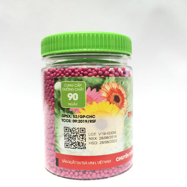 Phân Tan Chậm Thông Minh Rynan Flowermate 240 NPK 14-14-14 TE Hũ 150g Chuyên Dùng Cho Các Loại Cây Cảnh Có Hoa'''''''