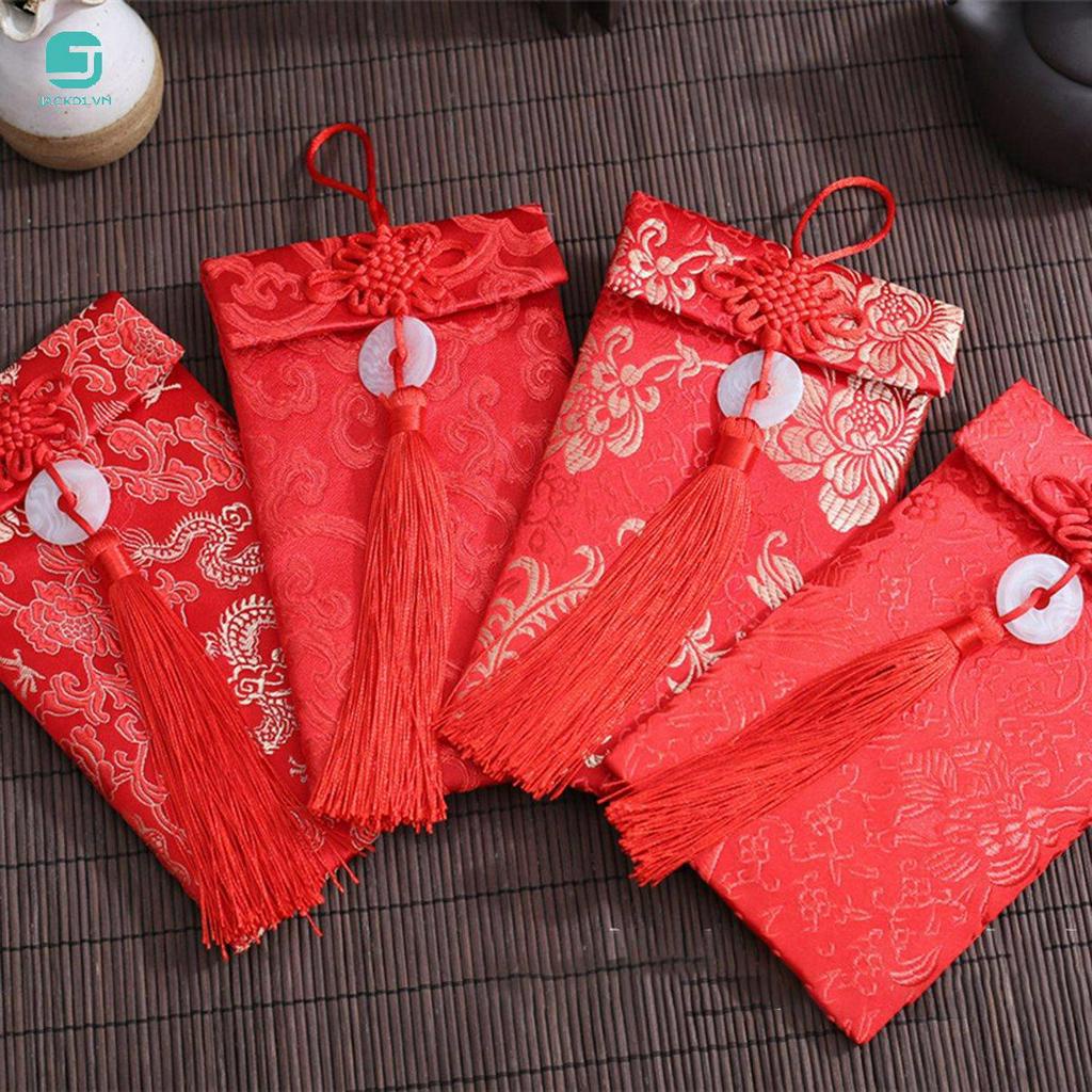 Bao Lì Xì Vải Thổ Cẩm Thiết Kế Sáng Tạo Cho Ông Bà Bố Mẹ,Người thân.