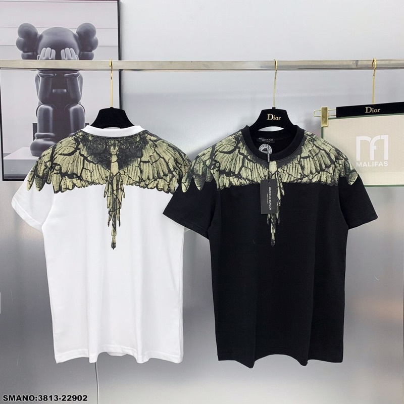 Áo Phông Nam Burlon Cánh Vàng Mới Nhất Hiện Nay - Áo Thun Nam Burlon Cao Cấp