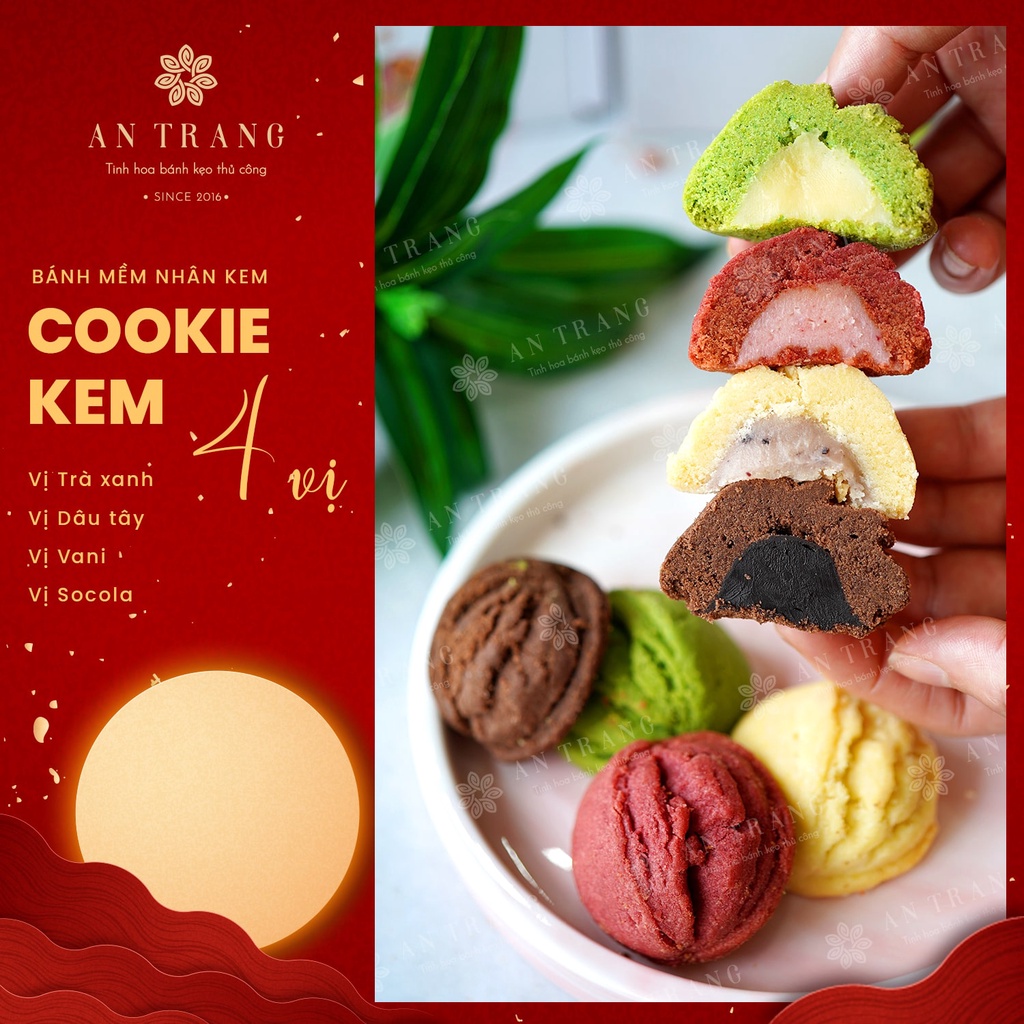 BÁNH COOKIE KEM CẦU VỒNG -Mềm thơm, độc đáo
