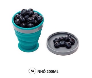 (HÌNH THẬT) Ly gấp gọn 200ml du lịch, chịu nhiệt cao.