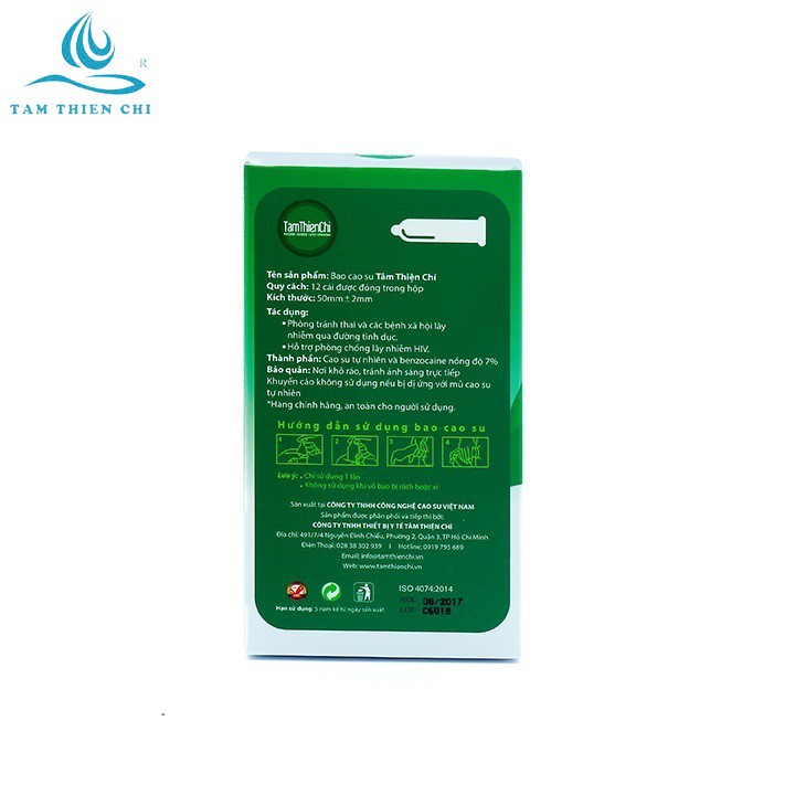 Bao cao su Tâm Thiện Chí Ultrathin Longer mỏng kéo dài hộp 12 cái