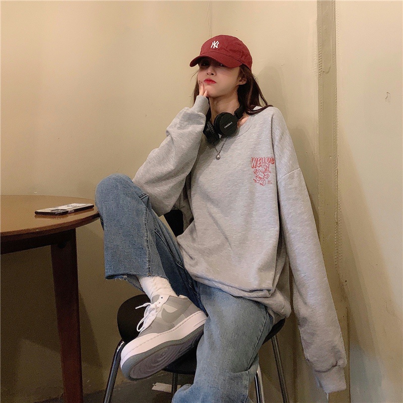 Áo Sweater Tay Dài In Họa Tiết Thời Trang Mùa Thu Cổ Điển Cho Nữ | BigBuy360 - bigbuy360.vn