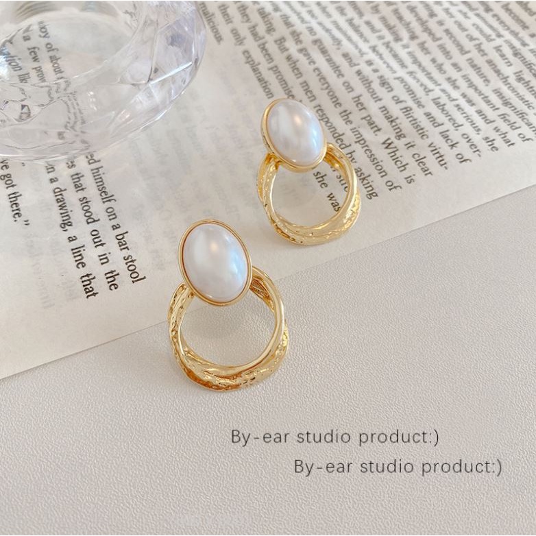 (Có sẵn) Bông Tai Thời Trang EBI Phong Cách Hàn Quốc Hợp Kim 925 Màu Vàng thời trang hot trend #12