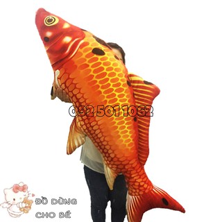 GỐI CÁ CHÉP 3D SIZE 1 MÉT 1 GỐI ÔM HÌNH CÁ CHÉP MẪU MỚI