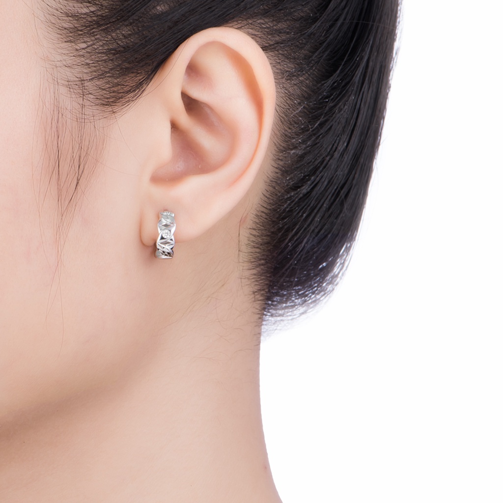 Bông tai Bạc đính đá CZ PNJSilver XM00W000027
