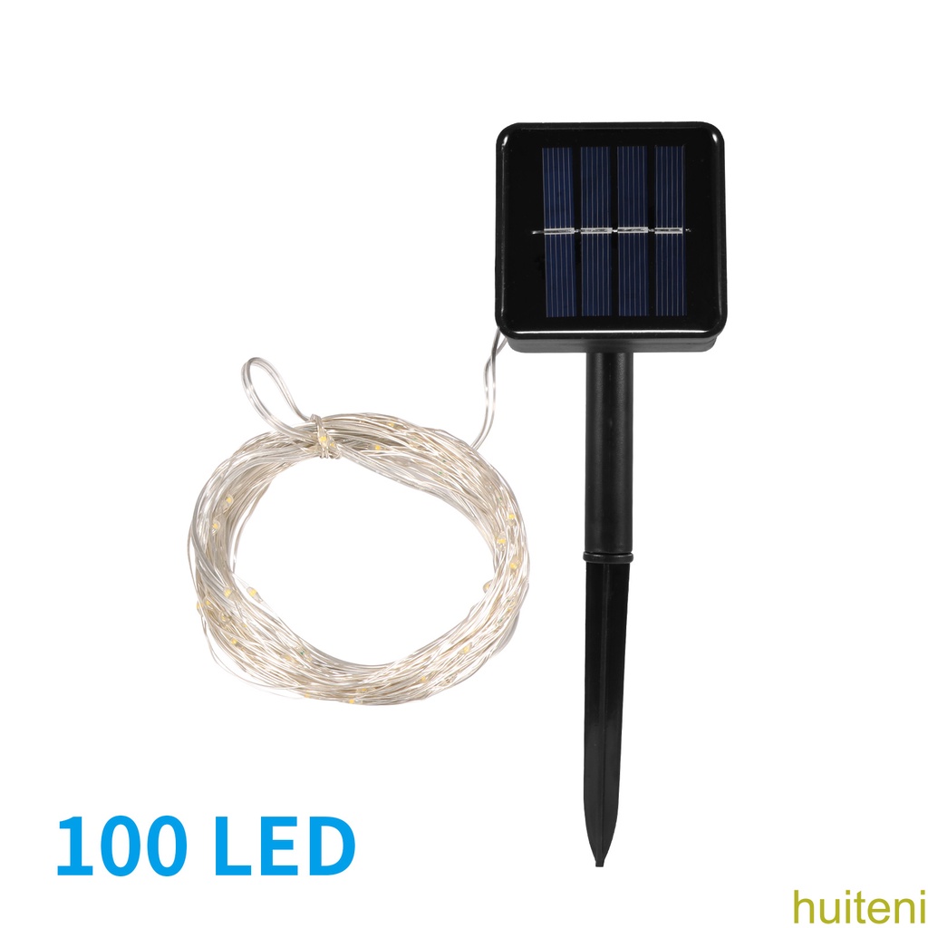 [huite]10m 100 LED Solar Power String Fairy Lights Copper Wire light For Outdoor Garden Party