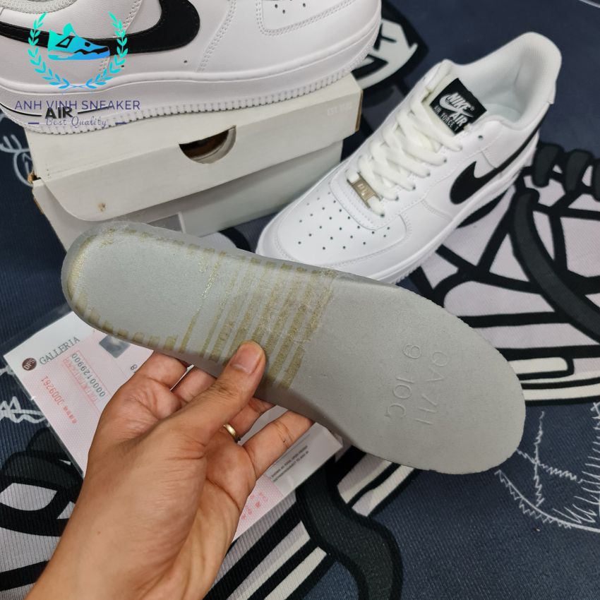 Giày air force 1 màu trắng đen cổ thấp thể thao sneaker nam nữ
